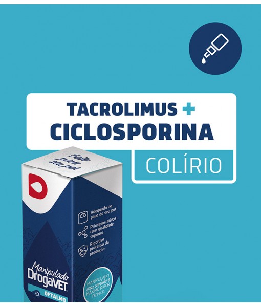 Colírios Tacrolimus + Ciclosporina
