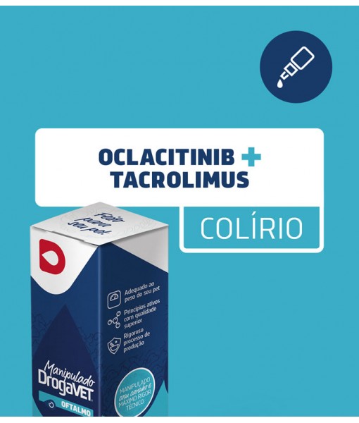 Colírios Oclacitinib + Tacrolimus  